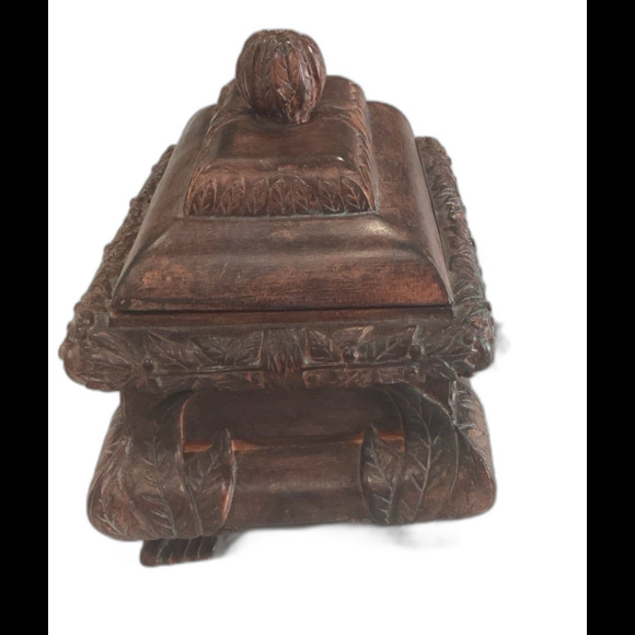 CBK LTD Jewelry Storage Box with Removable Lid Carved Resin Trinket - Picture 3 of 6